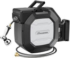 1/2" x 100 FT Heavy Duty Retractable Garden Hose Reel Black by Spaceandtimesaver