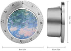 Stainless Steel Water Lily Pond in The Morning Printed Mechanical Timer - No Battery Required, Magnetic Loud Alarm Clock, Suitable for Travel and Office, Gym - Image 2