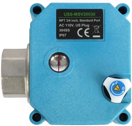 U.S. Solid 3/4 inch NPT 304 Stainless Steel Motorized Ball Valve - Plastic Electrical Ball Valve, 2 Wire Auto Return, AC 110~230V, Normally Closed, IP67, NSF Certified - Image 4
