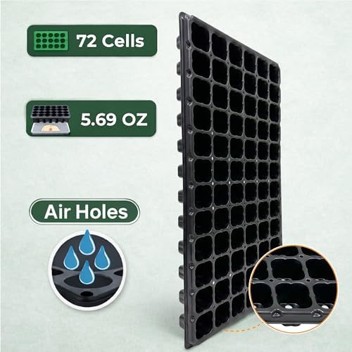 Gardzen 10 Pack 72 Cell Seed Starter Trays - Image 5