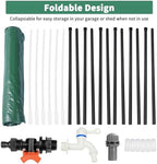 Rain Barrel Water Collector, 100 Gallon Folding Rainwater Barrel with Mesh Cover, Rainwater Collection System with Spigot & Hose Connection, Collapsible Water Storage Container for Garden, Green - Image 5