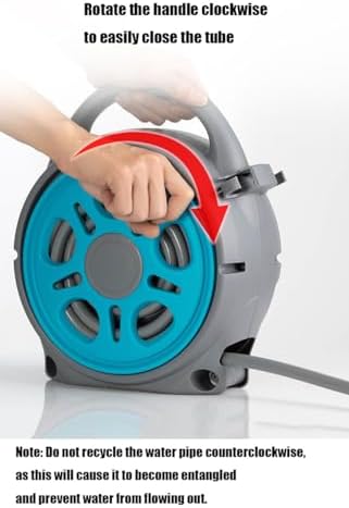 Retractable Garden Hose Reel with 9 Function Nozzle and Watering Set - Image 3