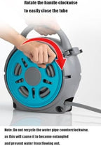 Retractable Garden Hose Reel with 9 Function Nozzle and Watering Set - Image 3