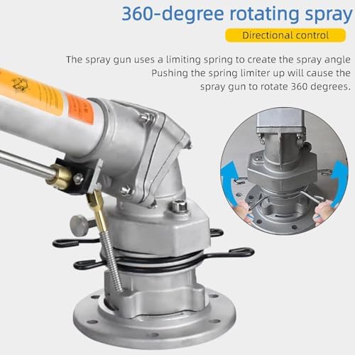 2.5"-3" Impulse Impact Sprinkler Farm Irrigation Sprinkler 360° Large-Area Watering Spray, Lawn Sprinkler Irrigation Spray Gun, with Replacement Nozzle & Welding francs for Farmland Lawn Watering - Image 5