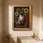 Gold Vintage Framed Birdhouse Wall Art, Rustic Oil Painting Style Print - Image 5