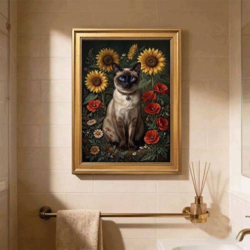 Gold Vintage Framed Birdhouse Wall Art, Rustic Oil Painting Style Print - Image 5