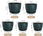 YNNICO Plant Pots 10/9/8/7.5/7 inch with Multi Mesh Drainage Holes - Image 2
