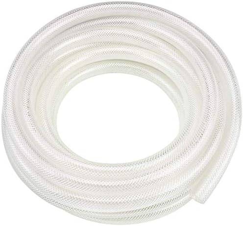 EASTRANS 1" ID x 10ft High Pressure Braided Tubing Clear Vinyl Hose by EASTRANS