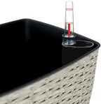 2-Pack Self-Watering Planter - Hand Woven Wicker - Thin Square - Image 5