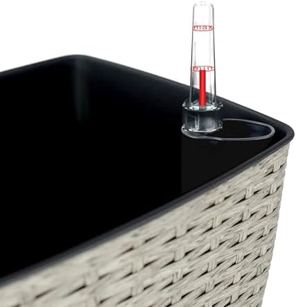 2-Pack Self-Watering Planter - Hand Woven Wicker - Thin Square - Image 5
