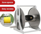 1/2in Stainless Steel Garden Hose Holder Kit, Wall Mounted Garden Hose Reel 50m Capacity Water Hose Storage Rack With 360° Rotatable Handle For Home Garden Lawn #002 - Image 2