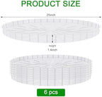 DoubleFill 6 Pcs 25 Inch Plant Saucer Clear Plastic Round Large Trays - Image 2