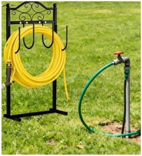 Water Hose Holder For Outside, Freestanding Garden Hose Organizer by Unknown