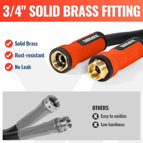 YAMATIC 75FT Garden Hose 5/8in I.D. with 10 Function Water Hose Nozzle - Image 4