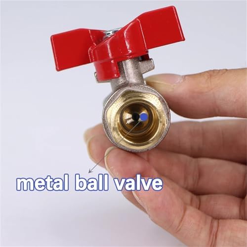 Expandable Garden Hose Repair Kit 2 Sets 1/2" Brass Hose Adapter with Ball Valve Pacifier Quick Connector for Garden Irrigation Watering Fitting Or Extender Coupling Joint(C-1set) - Image 6