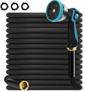 Non-Expandable Garden Hose 30 ft Kink Free Flexible Water Hose with 10-Pattern Spray Nozzle, 3/4" Brass Connectors,Leak Proof,Abrasion Resistant Hose for Lawn, Yard, Car Washing, and Outdoor Use by HmiL-U