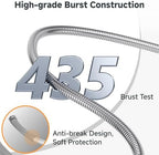 Girafe Tools Garden Hose 50ft x 3/4", 304 Stainless Steel, Flexible Design with 9 Pattern Spray Nozzle and Garden Hose 50ft x 5/8", Custom Length Hose with Male to Female Fittings - Image 4