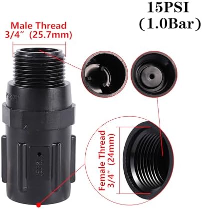 1pcs 15-45psi Water Pressure Regulator Drip Valve 3/4 Inch Bsp Thread Garden Agriculture Irrigation Reducing(45PSI (3.0Bar)) - Image 6