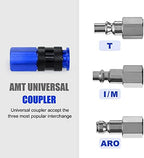 Aluminum Air Fittings, 1/4" NPT, 25 Pieces, Blue - Image 3