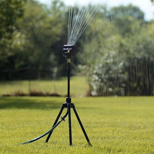 Melnor 65178AMZ MiniMax Turbo Oscillating Sprinkler on Tripod, 4000 sq. ft., 4-Way Adjustable, Quick Connect Bundle, Black, Yellow - Image 3