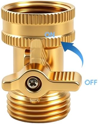 Xiny Tool Brass Garden Hose Shut Off Valve, 8 Pack Heavy Duty 3/4 Inch Solid Brass Garden Hose Shut Off Valve with 4 Extra Rubber Washers - Image 5