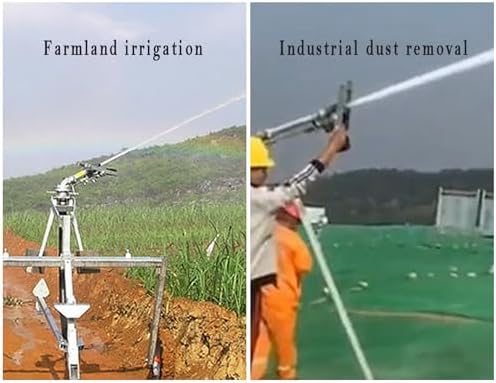 Irrigation Spray Gun, Vertical Rocker Arm Ground Irrigation Spray Gun, 360° Multi-directional Rotation, 22°-44° Adjustable Elevation Conversion, Solves Large-area Irrigation Problems - Image 7