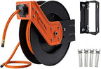 Giraffe 2 sets 50ft Retractable Air Compressor Hose Reels Swivel with 3/8 in. x 50 ft Hybrid Hose Ceiling Mounted Heavy Duty Industrial Commercial with Bracket - Image 2