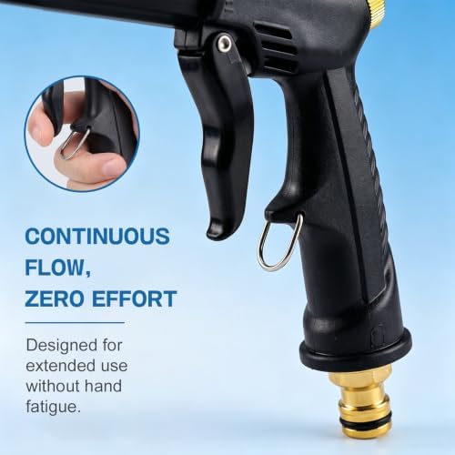 High Pressure Hose Nozzle, Pressure Washer Gun, Heavy Duty Adjustable Twist Hose Nozzle Jet Sweeper Nozzle for 3/4" Garden Hose, 4 Spray Modes for Car Yard Patio Pets Washing (D) - Image 5