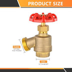 5PC HeSun 1/2" FIP Inlet x 3/4" MHT Outlet Brass Bent Nose Valve - Image 2