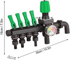 4 Way Garden Hose Splitter, Water Hose Connector with 4 Valves Heavy Duty Water Valve Spigot Adapter for Drip Irrigation Lawns - Image 4