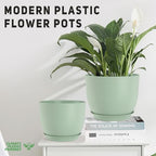 YNNICO Plant Pots 10/9/8/7.5/7 inch with Multi Mesh Drainage Holes - Image 4