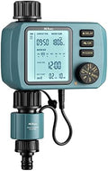 Programmable Water Timer with Flow Meter for Garden Hose, Eco Mode, Manual Watering, Rain Delay, Child Lock, for Lawn, Yard, Pool, Mist System by HiOazo