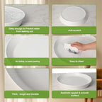 Ceramic Plant Saucer Tray 9 10 11 Inch White, 11.3" OD x9.7 ID x1.8 Deep| Round Sturdy Heavy Duty Glazed Bevel Planter Drip Flower pots with Catch Basin for Indoor Outdoor Plants - Image 5