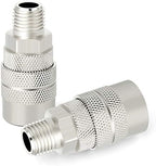 GASHER 12PCS 3/8-Inch Male Industrial Coupler,1/4 Basic Flow Quick Connect Air Coupler - Image 2
