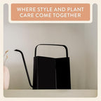 Modern Sprout Brass Watering Can - 3L Stainless Steel - Long Spout (Black) - Image 6