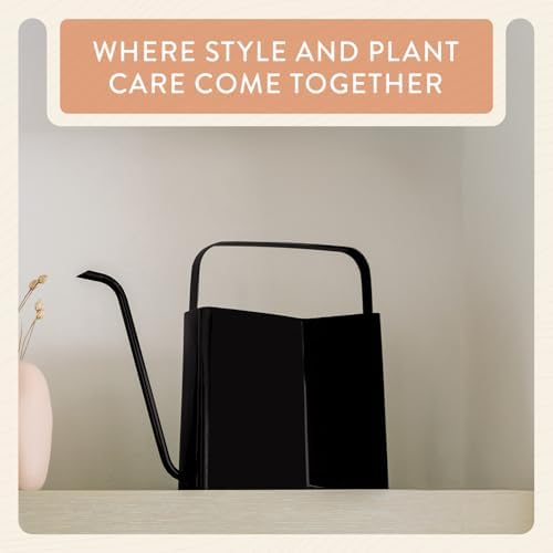 Modern Sprout Brass Watering Can - 3L Stainless Steel - Long Spout (Black) - Image 6