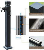 Freestanding Garden Water Column - Outdoor Dual Faucet Hydrant, Freeze-Proof Hose Bib for Vertical Garden Irrigation, Black Courtyard Faucet Post (H23.6in) - Image 6