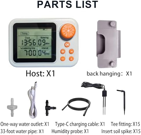 Drip Irrigation kit Indoor Plant Irrigation System Automatic Plant Waterer Plant Humidity Sensor Timer Water drip System kit to Growing Tent self Watering Automatic Mister kit Greenhouse（1 Sets） - Image 2