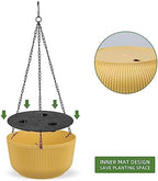 Dexceder 9.8 Inch Self Watering Hanging Planter (2 Pack, Yellow) - Image 4