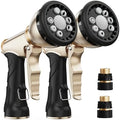 RAINPOINT Garden Hose Nozzle, Hose Sprayer Nozzle with 9 Spray Patterns, High Pressure Water Hose Nozzle Heavy Duty Metal Hand Sprayer, Watering Plants and Lawn, Car Washing, Pet Showering by RainPoint