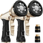 RAINPOINT Garden Hose Nozzle, Hose Sprayer Nozzle with 9 Spray Patterns, High Pressure Water Hose Nozzle Heavy Duty Metal Hand Sprayer, Watering Plants and Lawn, Car Washing, Pet Showering by RainPoint