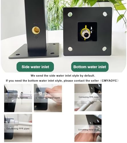 Stainless Steel Freestanding Garden Water Column with Faucet - Anti-Freeze Outdoor Hose Holder, Vertical Design for Easy Water Access (Rojo) - Image 7