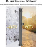 304 Stainless Steel Vertical Garden Water Column, Outdoor Water Fountain Courtyard Hydrant Retro Post Faucet, Garden Hose Holder with Brass Faucet,freestanding Antifreeze Faucet Water Dispenser - Image 4