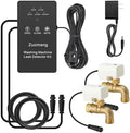 Washing Machine Water Leak Detector Kit with Dual Power Supply, Precise Sensor, Automatic Shut-Off Hot & Cold Valves 3/4" 90° , Alarm Sound and Alarm Light by Zuomeng