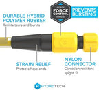 HydroTech Italia Expandable Garden Hose 5/8in x 100ft, Hybrid Polymer Water Hose, Kink-Free Flexible Hose with Force Control Technology, Lightweight Hose for Flowers, Plants & Garden Beds, Yellow - Image 2