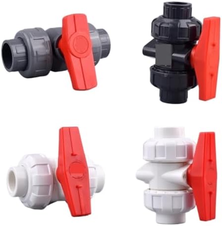 Expandable Garden Hose Repair Kit 15PCS Hose Connector with Double Union Ball Control Red White Valve, Garden Watering Irrigation System Water Pipe Fittings(Inner Dia 20mm) by Unknown