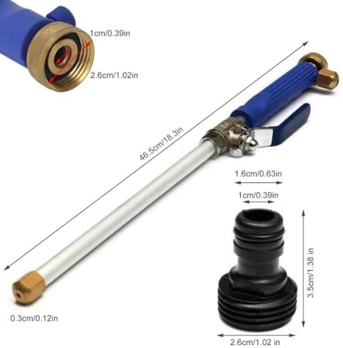 High Pressure Washer Nozzle Washer Wand Hose Nozzle Watering Sprayer Cleaning Tool, for Car/Garden Cleaning(Black) - Image 4