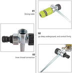 3 Pcs Lawn Sprinkler Spike Thread Watering Sprayer Connector Ground Plug Base for Grass Yard - Image 6