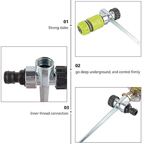 3 Pcs Lawn Sprinkler Spike Thread Watering Sprayer Connector Ground Plug Base for Grass Yard - Image 6