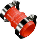 PVC Barbed Straight Pipe Reducer - Corrugated Hose Reducing Joiner & Coupling Adapter Fitting(Red,76mm to 63mm (3" to 2 1/2")) - Image 3